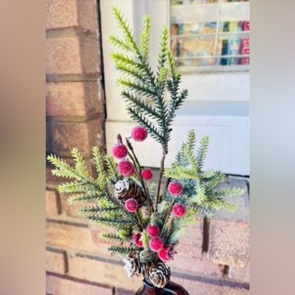 *Mountain Pine With Berries Spray, 18” - Picture 3 of 7